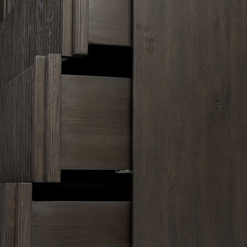 Leo 5-Drawer Dresser - Smoked Black