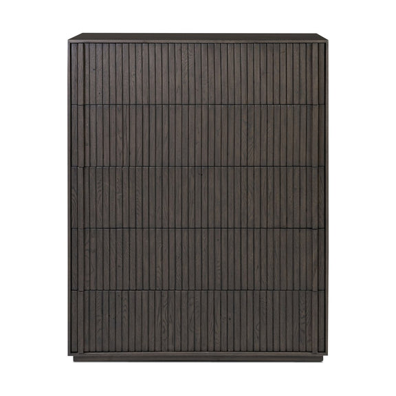 Leo 5-Drawer Dresser - Smoked Black