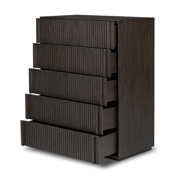 Leo 5-Drawer Dresser - Smoked Black