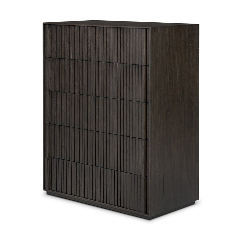 Leo 5-Drawer Dresser - Smoked Black