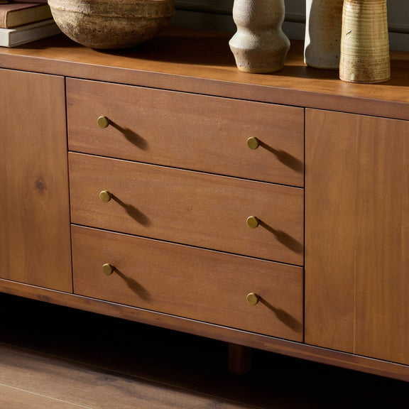 Sullivan Media Console - Saddle Tan Veneer