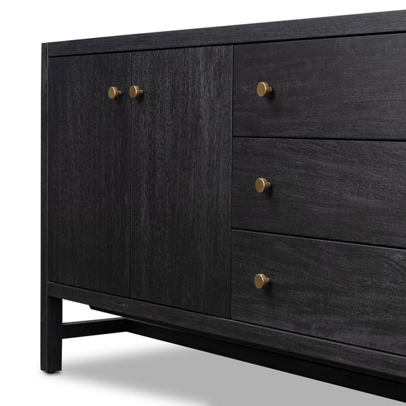 Sullivan Media Console - Black Acacia Veneer