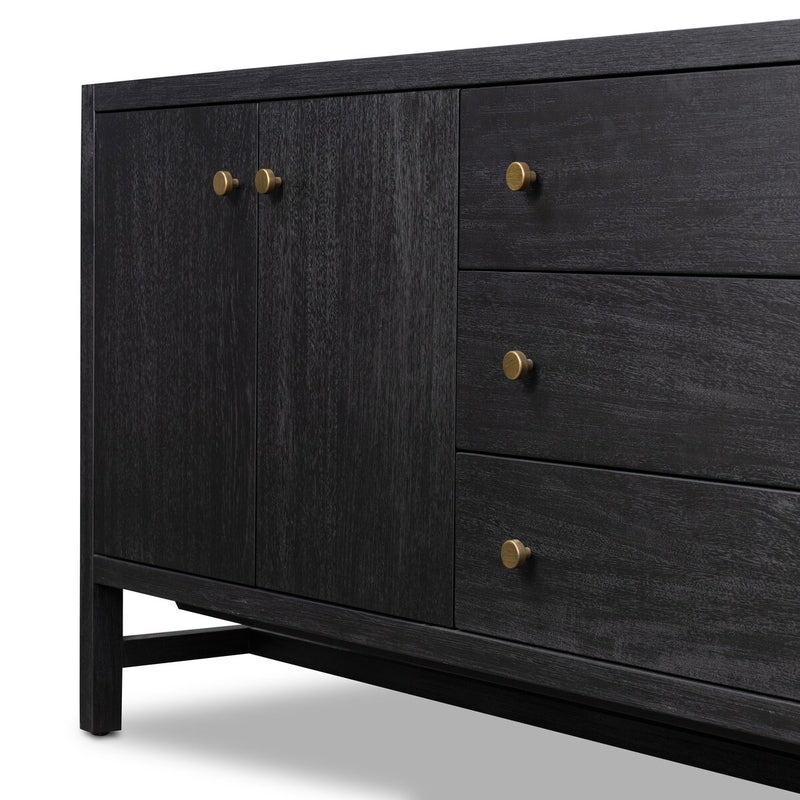 Sullivan Media Console - Black Acacia Veneer
