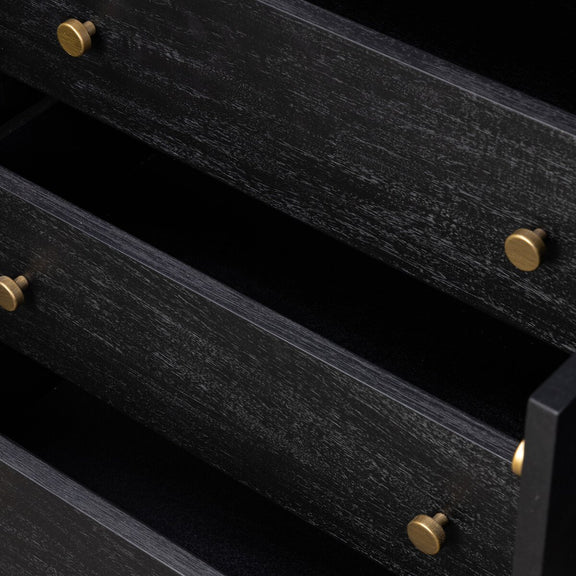 Sullivan Media Console - Black Acacia Veneer