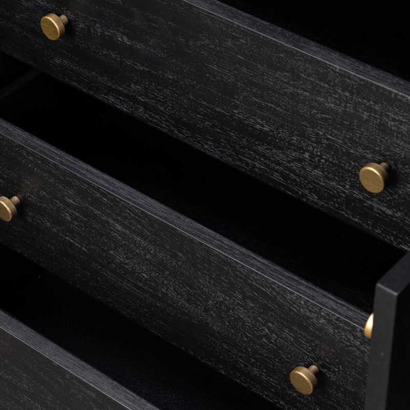 Sullivan Media Console - Black Acacia Veneer