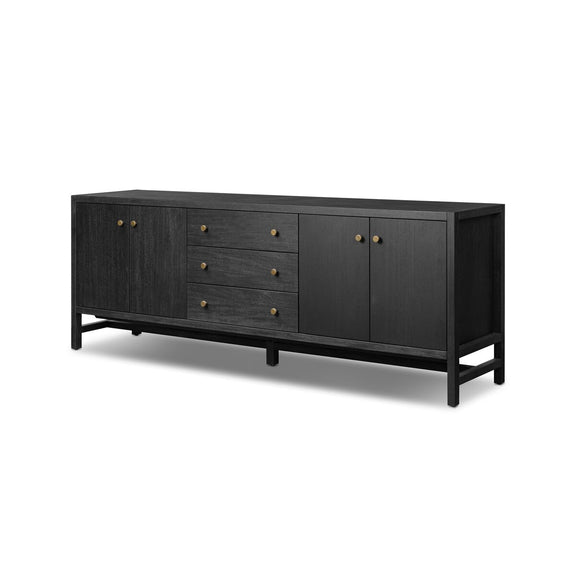 Sullivan Media Console - Black Acacia Veneer