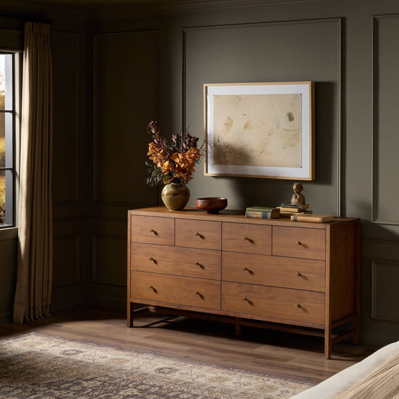Sullivan 8 Drawer Dresser - Saddle Tan Veneer