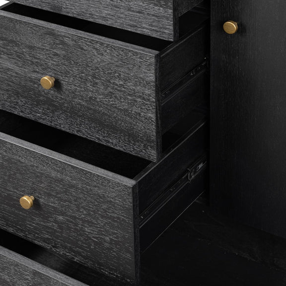 Sullivan Chest - Brushed Black Acacia Solid