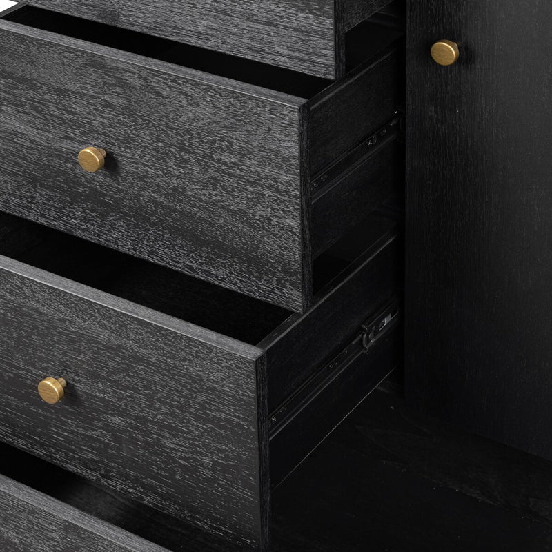 Sullivan Chest - Brushed Black Acacia Solid