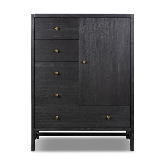 Sullivan Chest - Brushed Black Acacia Solid