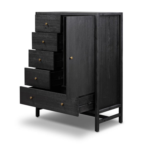 Sullivan Chest - Brushed Black Acacia Solid