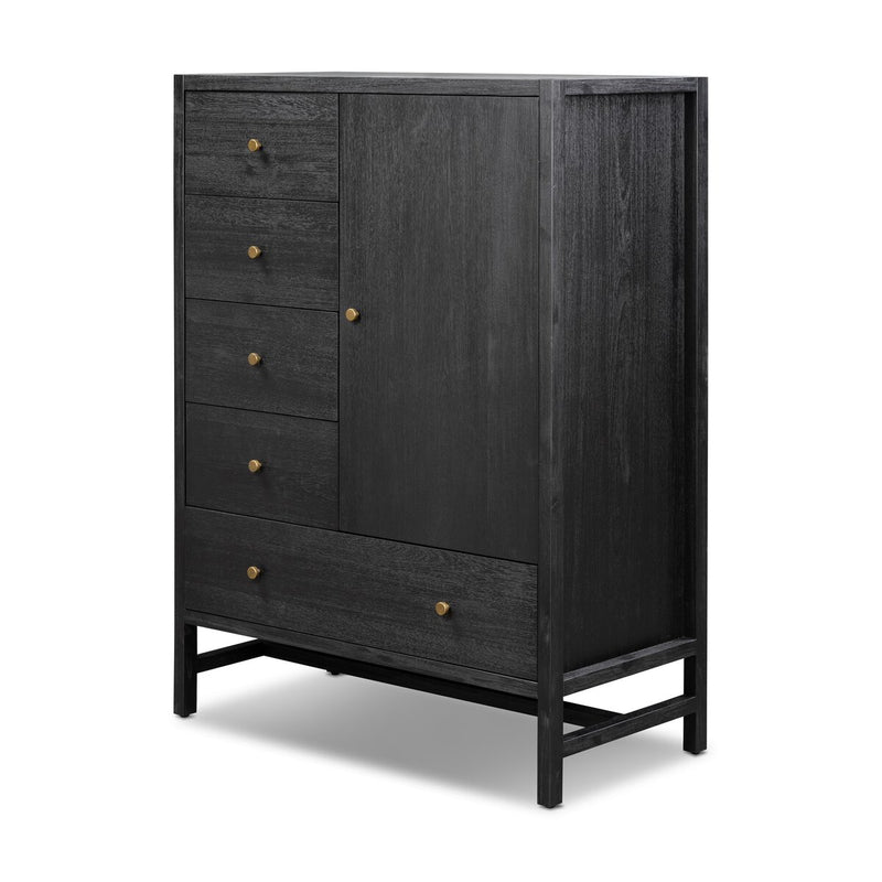 Sullivan Chest - Brushed Black Acacia Solid