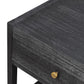 Sullivan Small Nightstand - Brushed Black Acacia Solid