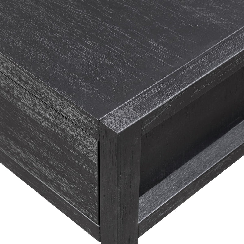 Sullivan Small Nightstand - Brushed Black Acacia Solid