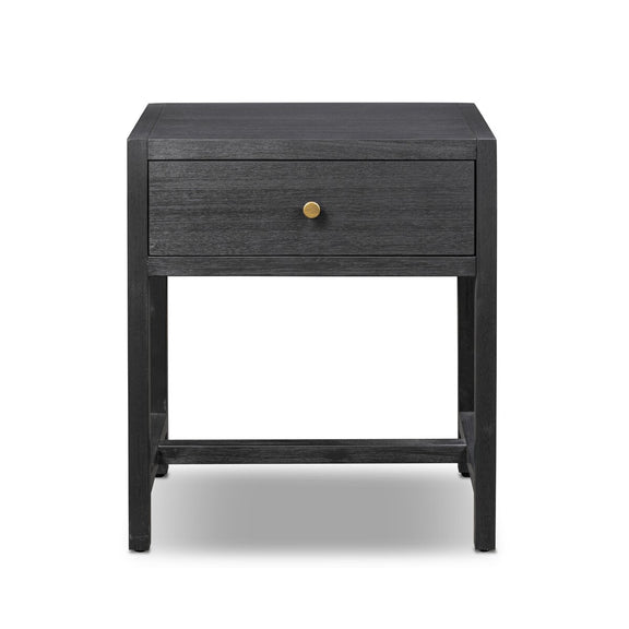 Sullivan Small Nightstand - Brushed Black Acacia Solid