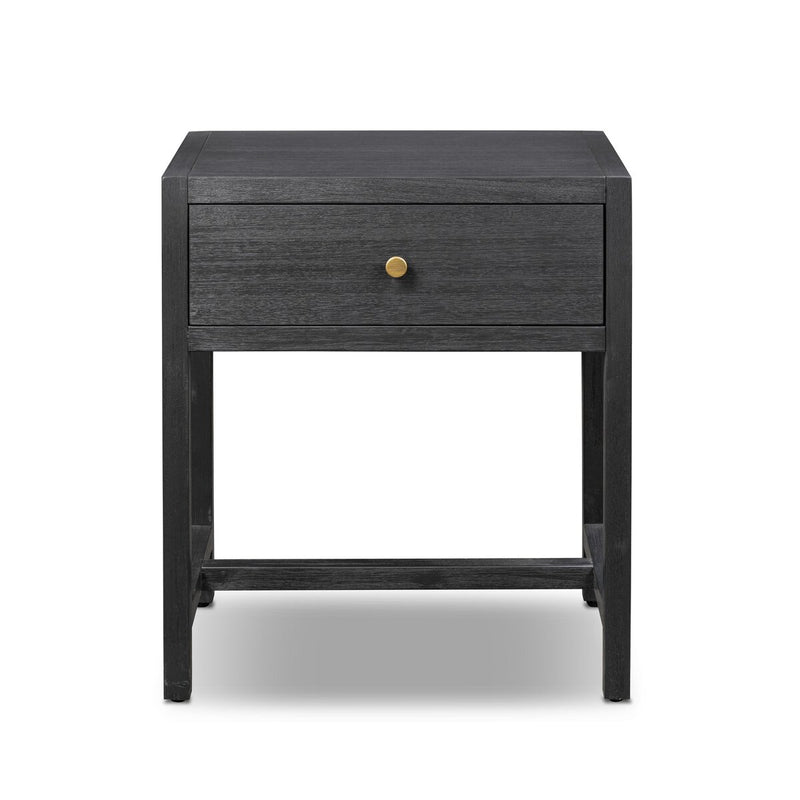 Sullivan Small Nightstand - Brushed Black Acacia Solid