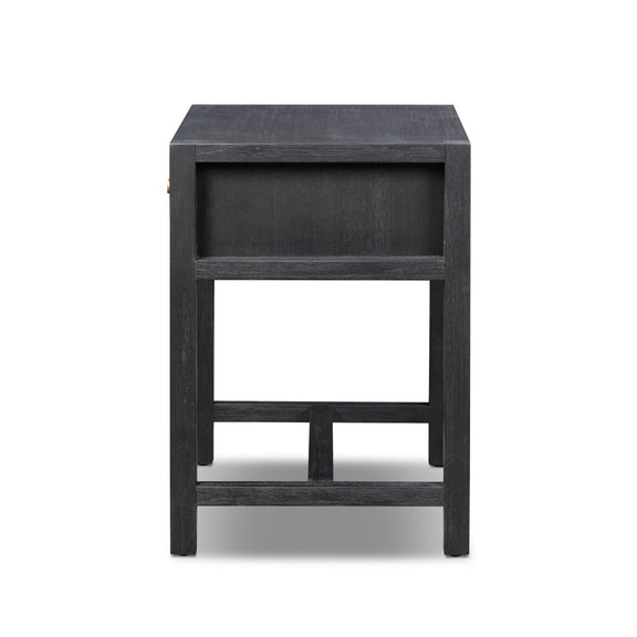 Sullivan Small Nightstand - Brushed Black Acacia Solid