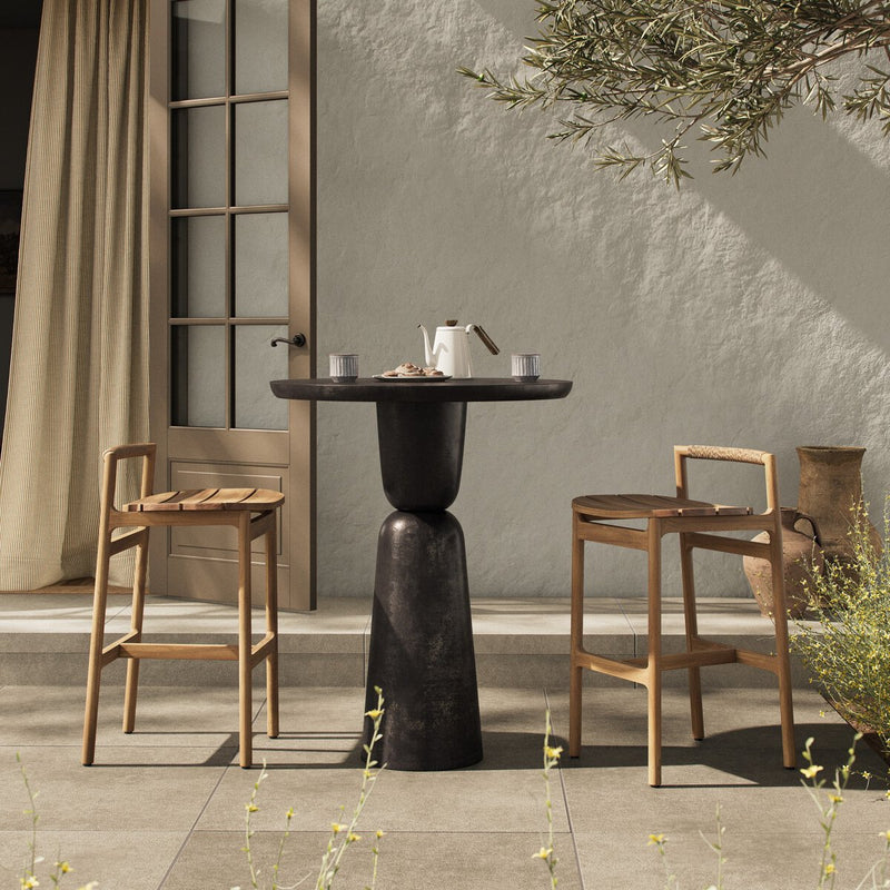 Brixton Outdoor Bar + Counter Table - Distressed Bronze