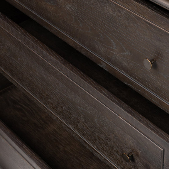 Maggie Tall Chest - Smoked Black Oak