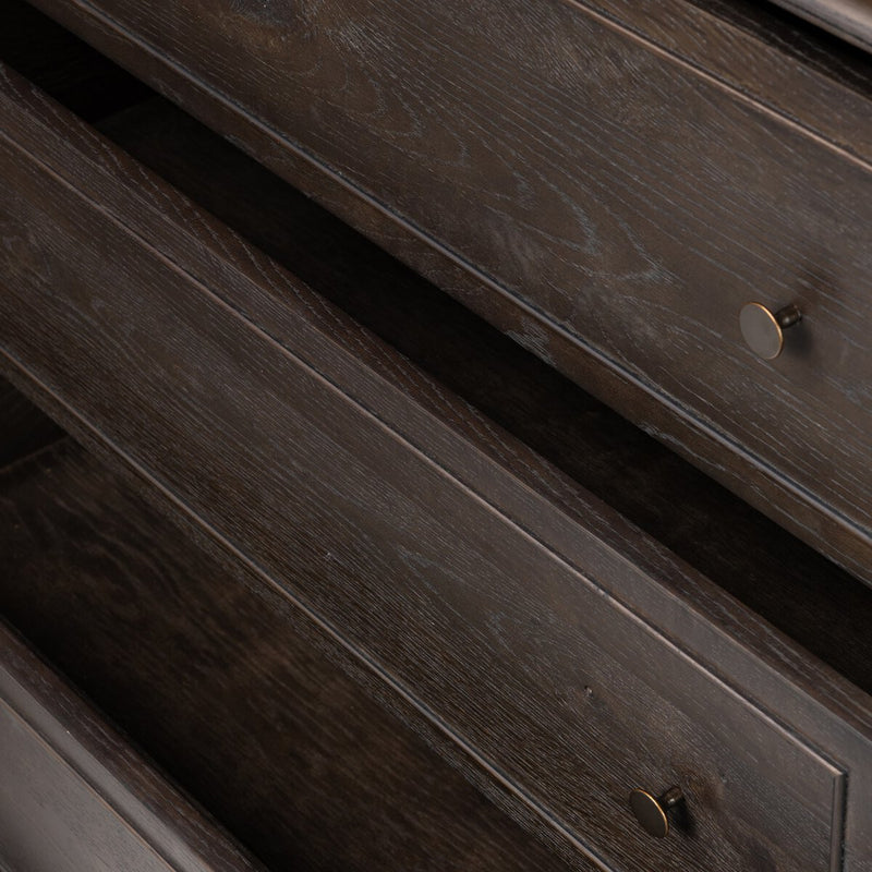 Maggie Tall Chest - Smoked Black Oak