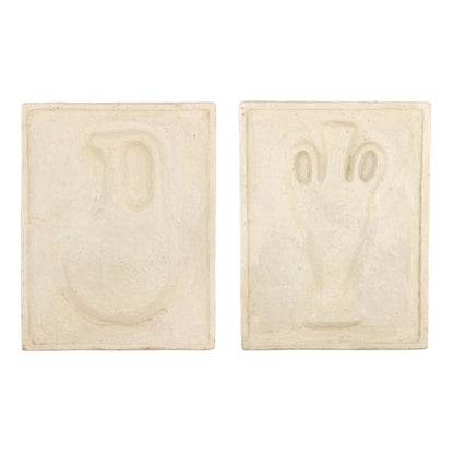 Vase Relief Sculpture Set - Natural Paper Mache