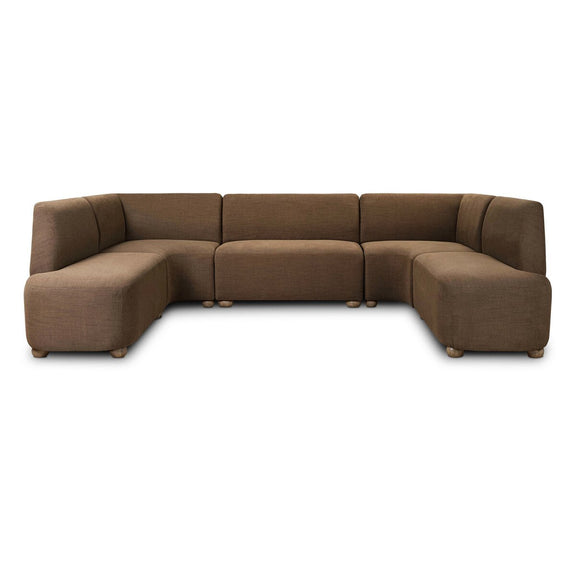 Clemence Dining Banquette U-Shape - Crypton Nomad Mushroom