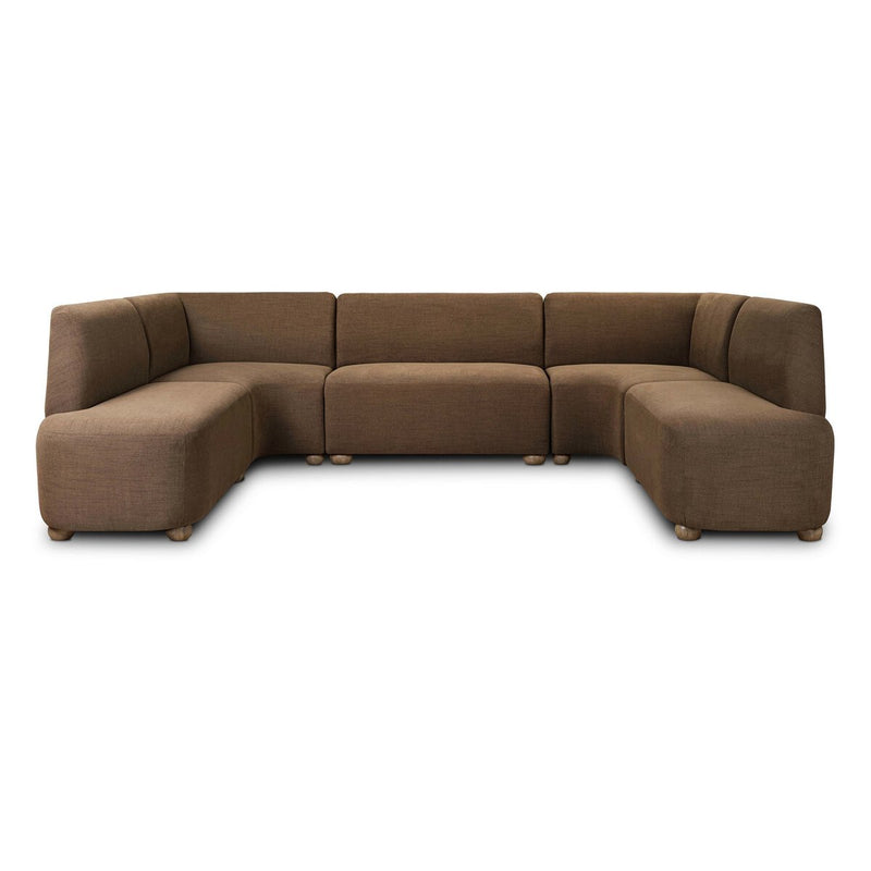 Clemence Dining Banquette U-Shape - Crypton Nomad Mushroom