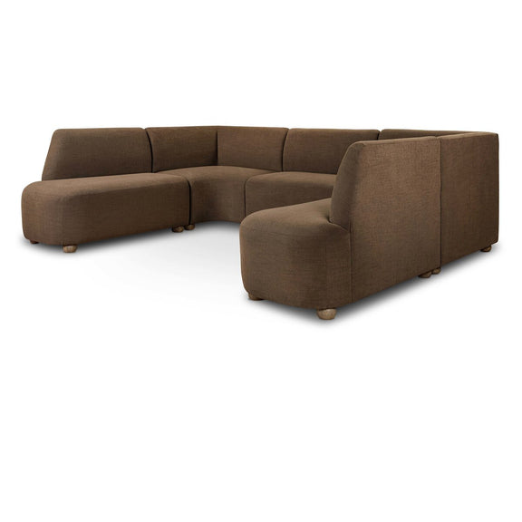Clemence Dining Banquette U-Shape - Crypton Nomad Mushroom