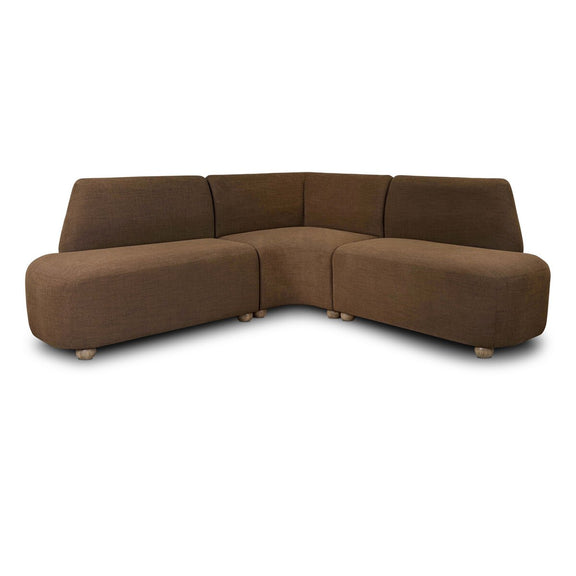 Clemence Dining Banquette L-Shape - Crypton Nomad Mushroom