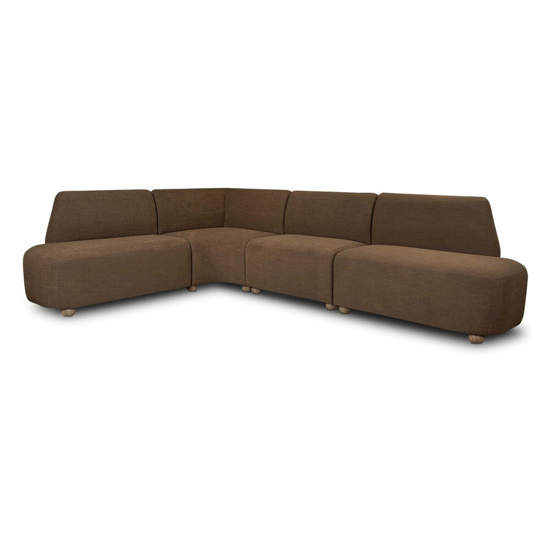 Clemence Dining Banquette L-Shape - Crypton Nomad Mushroom