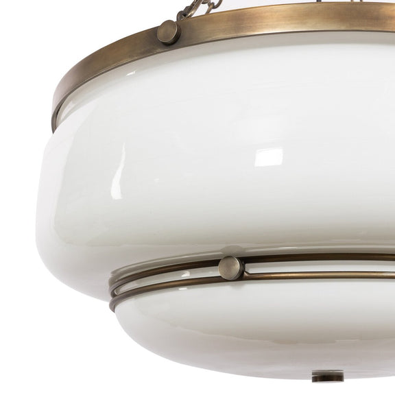 Brennock Pendant - Milk Glass