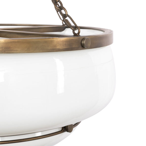 Brennock Pendant - Milk Glass