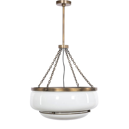 Brennock Pendant - Milk Glass