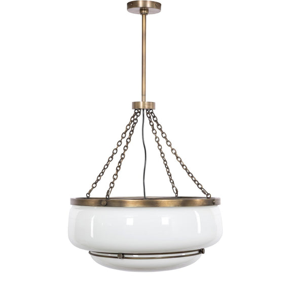 Brennock Pendant - Milk Glass