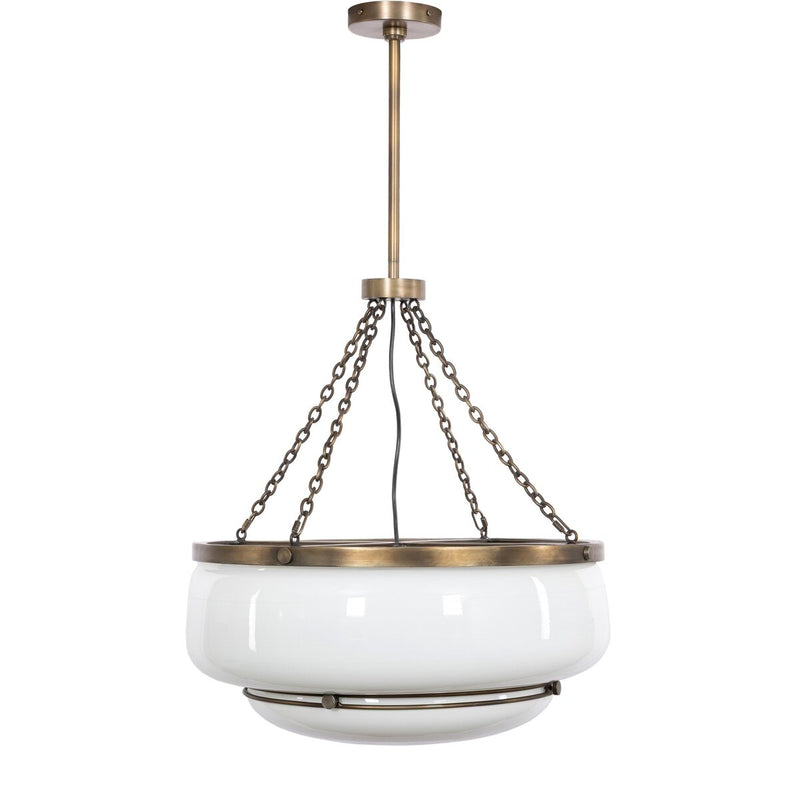 Brennock Pendant - Milk Glass