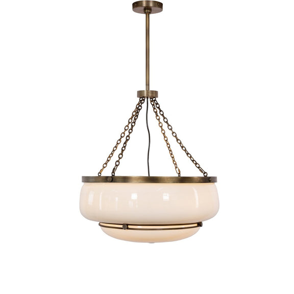 Brennock Pendant - Milk Glass