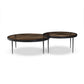 Yoko Nesting Tables - Set Of 2 - Smoked Brown Cast Glass