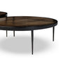 Yoko Nesting Tables - Set Of 2 - Smoked Brown Cast Glass