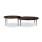 Yoko Nesting Tables - Set Of 2 - Smoked Brown Cast Glass