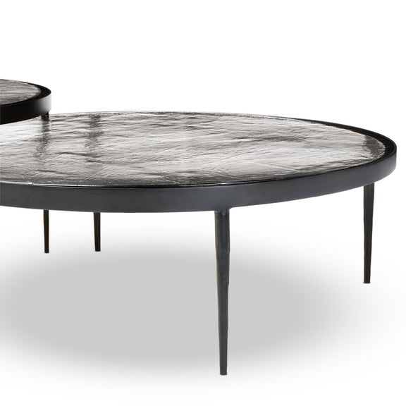Yoko Nesting Tables - Set Of 2 - Clear Cast Glass