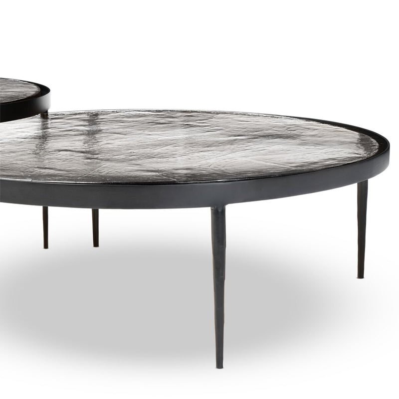 Yoko Nesting Tables - Set Of 2 - Clear Cast Glass