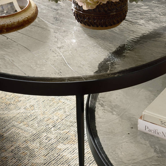 Yoko Nesting Tables - Set Of 2 - Clear Cast Glass