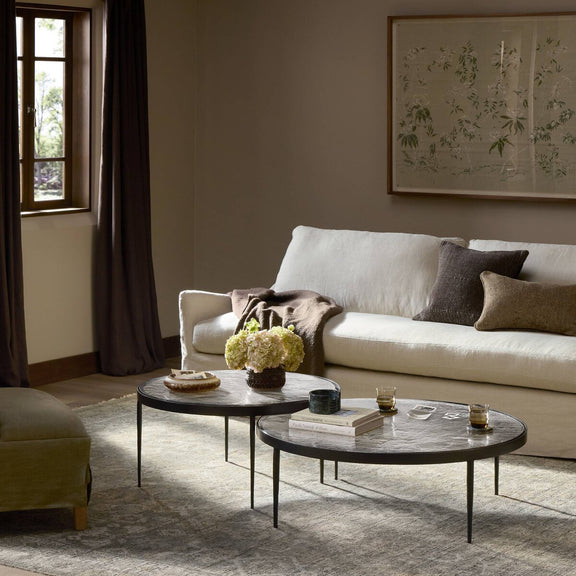 Yoko Nesting Table - Clear Cast Glass