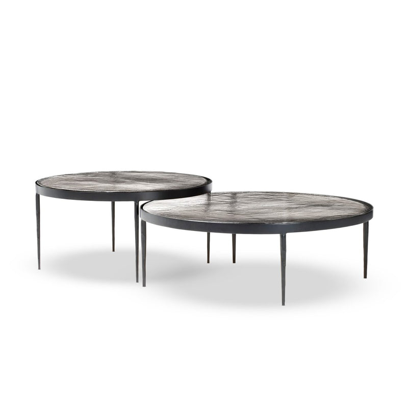 Yoko Nesting Tables - Set Of 2 - Clear Cast Glass