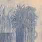 Blue Flowers No. 1 by Benjamin Galvan - Natural Maple Floater