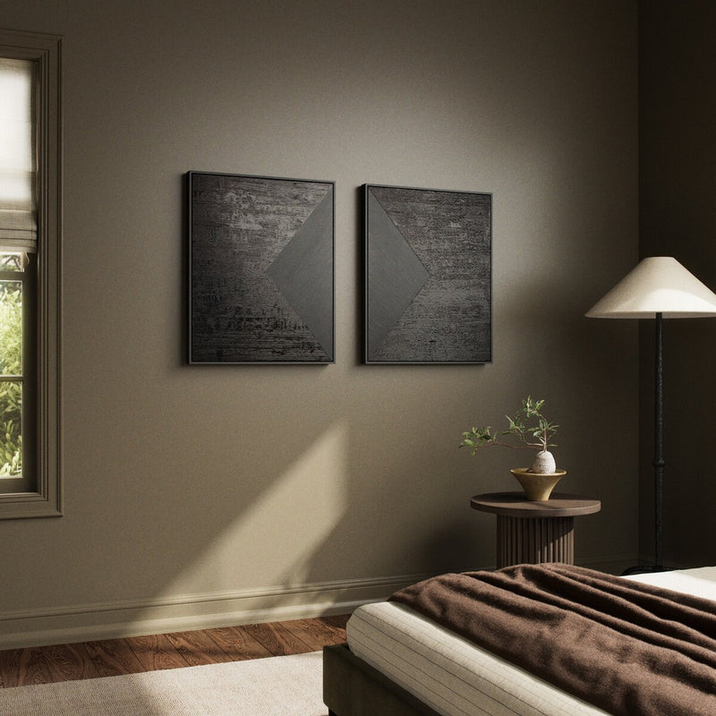 Triangle Diptych by The Holly Collective - Black Maple Floater