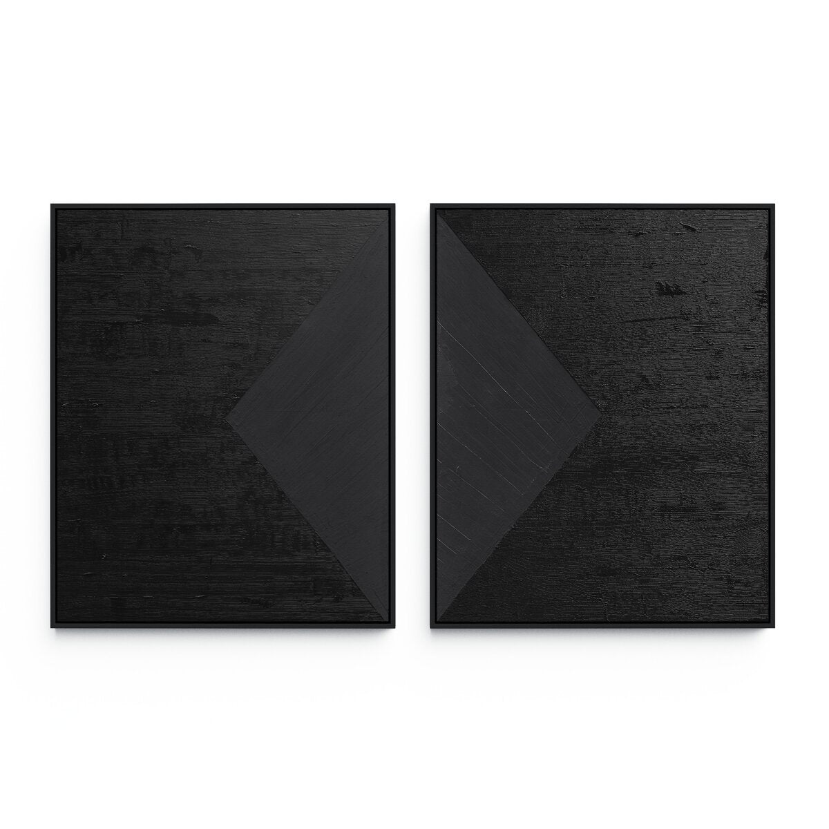 Triangle Diptych by The Holly Collective - Black Maple Floater