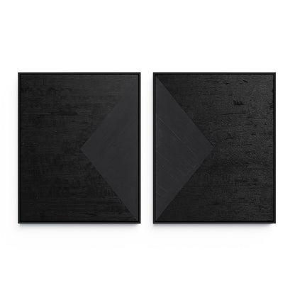 Triangle Diptych by The Holly Collective - Black Maple Floater