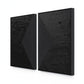 Triangle Diptych by The Holly Collective - Black Maple Floater