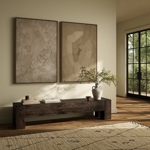 Pinecorn II Diptych by Kimmy Quillin - White Oak Floater